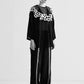 DROP SHOULDER SHIRT WITH NECK APPLIQUE'