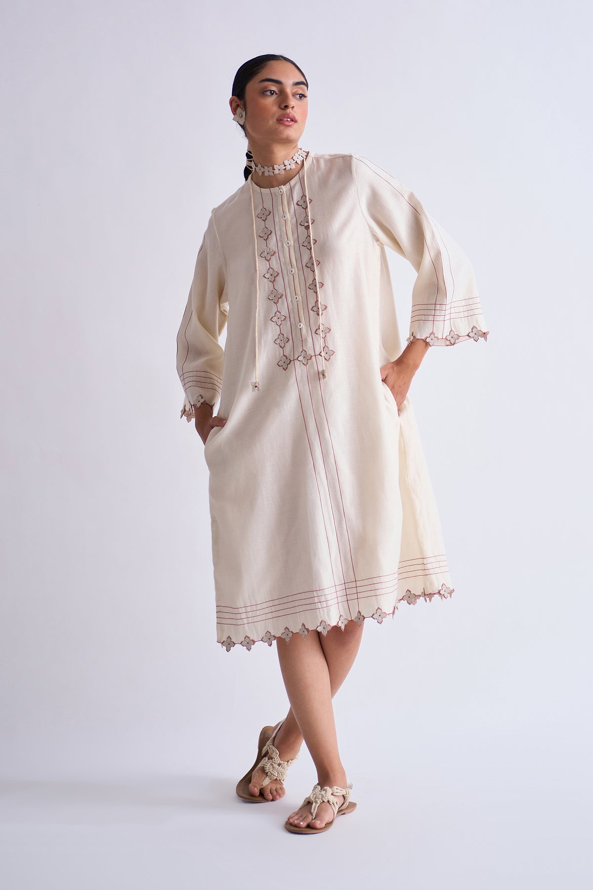 BACK GATHER DRESS