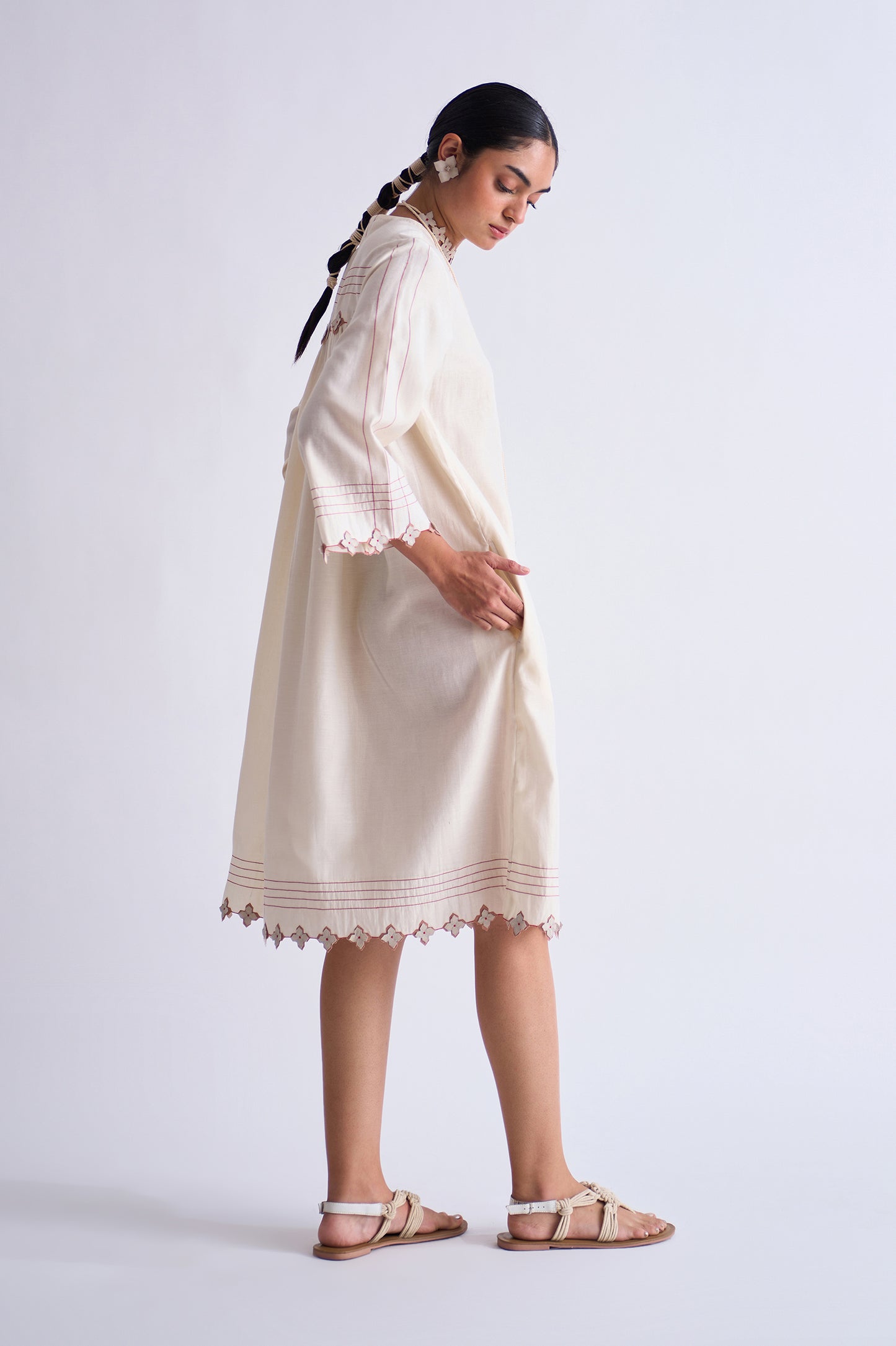 BACK GATHER DRESS