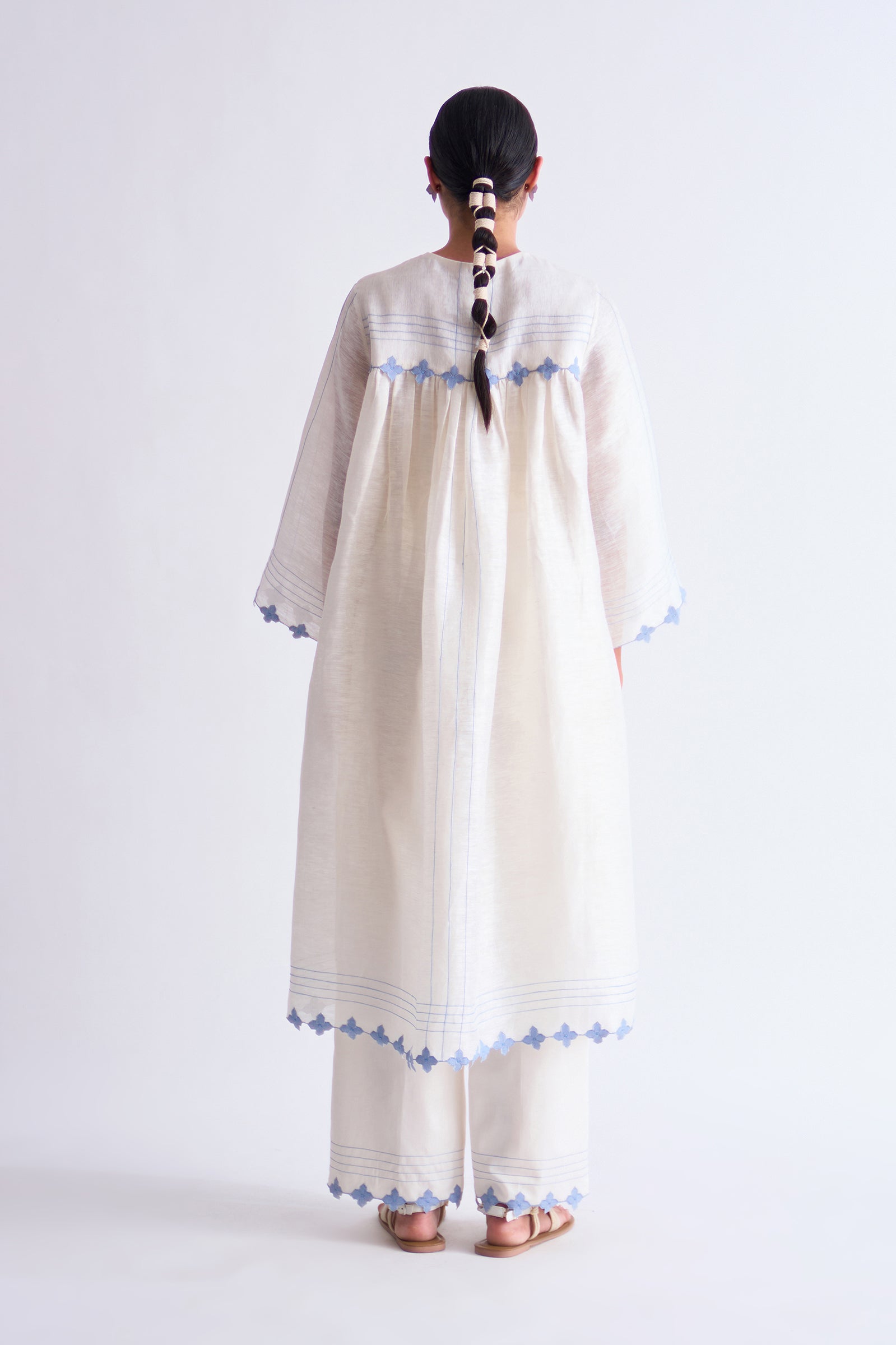 LINEN BACK GATHER KAMEEZ