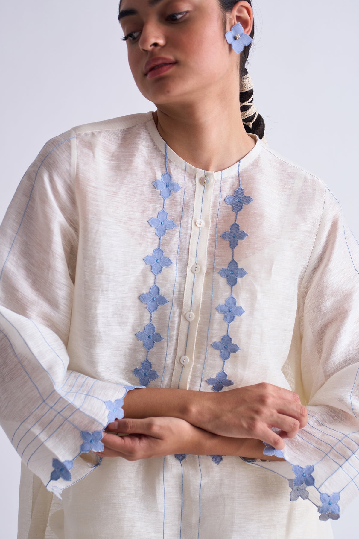 LINEN BACK GATHER KAMEEZ