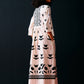 IVORY CENTRE GATHER APPLIQUE' DRESS