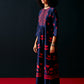 NAVY CENTRE GATHER APPLIQUE' DRESS
