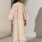 GEOMETRIC AND FLORAL CUTWORK KAFTAN IVR