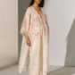 GEOMETRIC AND FLORAL CUTWORK KAFTAN IVR
