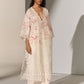 GEOMETRIC AND FLORAL CUTWORK KAFTAN IVR