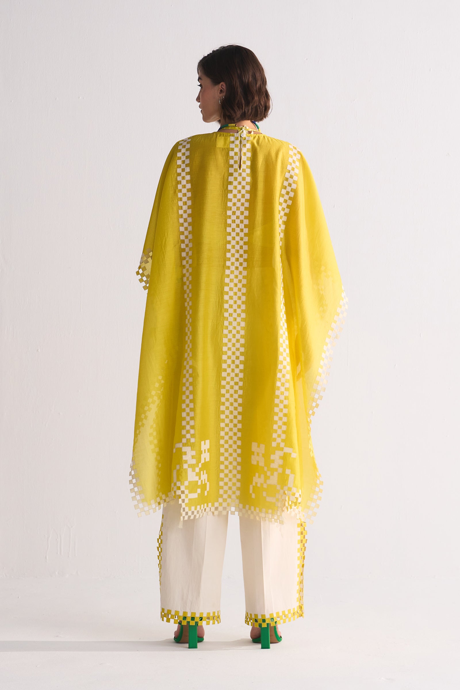 APPLIQUE' AND CUTWORK KAFTAN