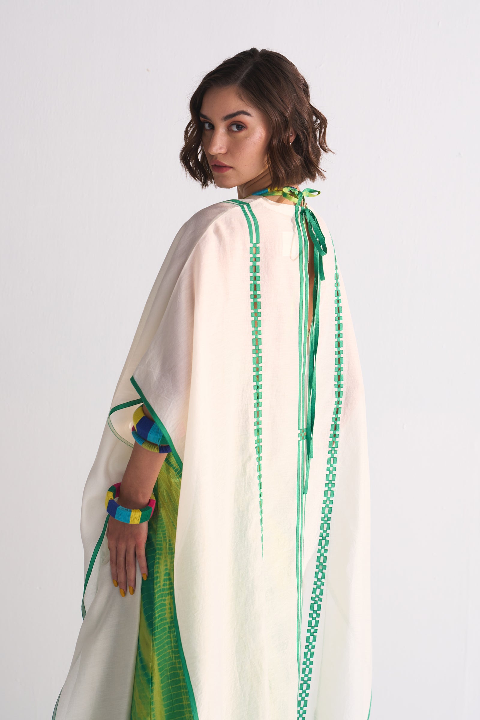 GEOMETRIC PATTERN APPLIQUE' KAFTAN