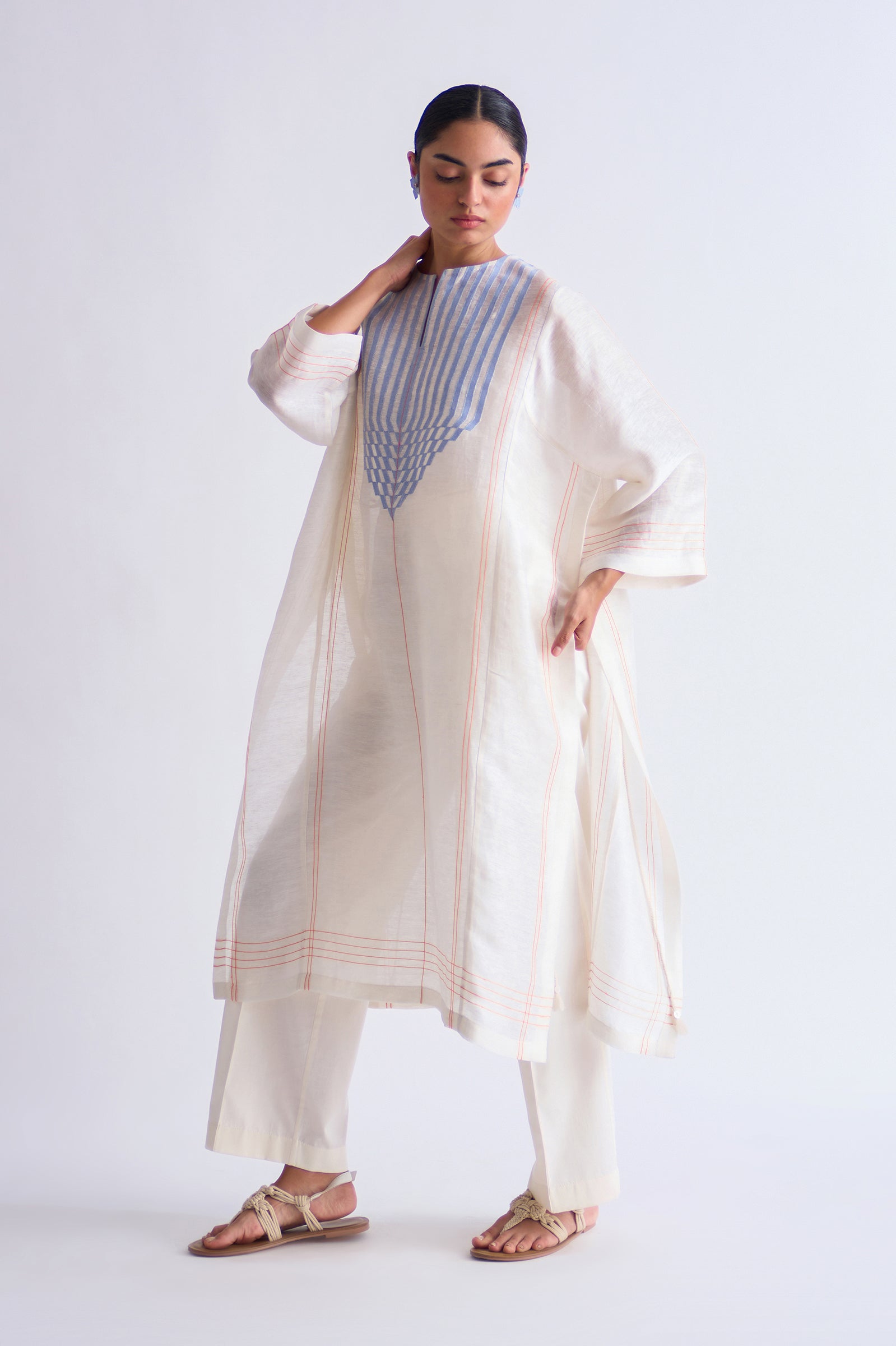 LINEN KAFTAN KAMEEZ