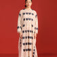 APPLIQUE' AND OUTLINE CENTRE GATHER LONG KAFTAN