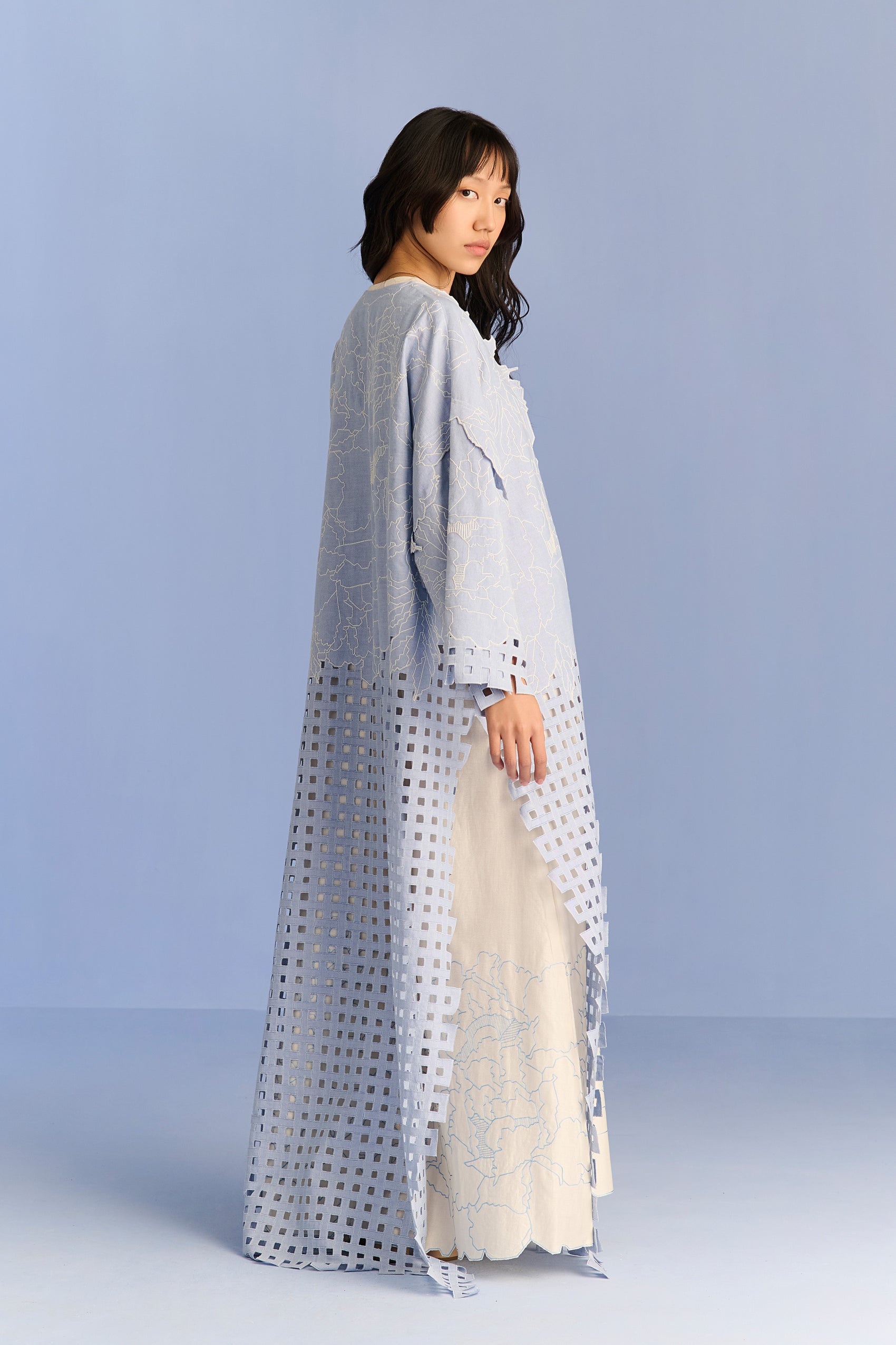 APPLIQUE' AND CUTWORK JACKET SET