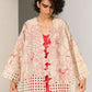 GEOMETRIC AND FLORAL CUTWORK JACKET