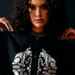 BLACK TRIBAL APPLIQUE' KAFTAN