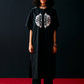 BLACK TRIBAL APPLIQUE' KAFTAN