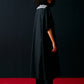 BLACK TRIBAL APPLIQUE' KAFTAN