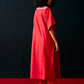 RED TRIBAL APPLIQUE' KAFTAN
