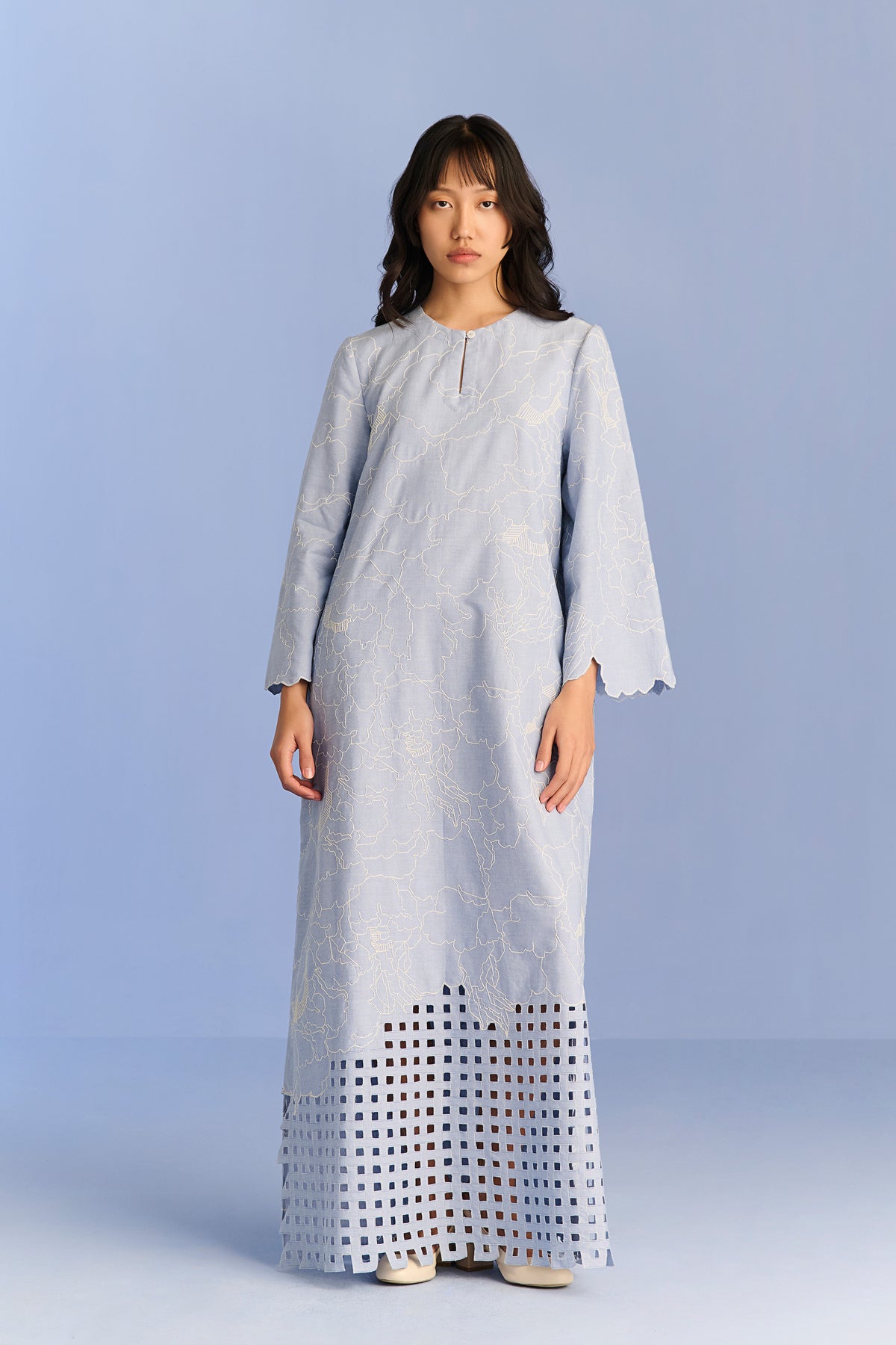 APPLIQUE' AND CUTWORK DRESS