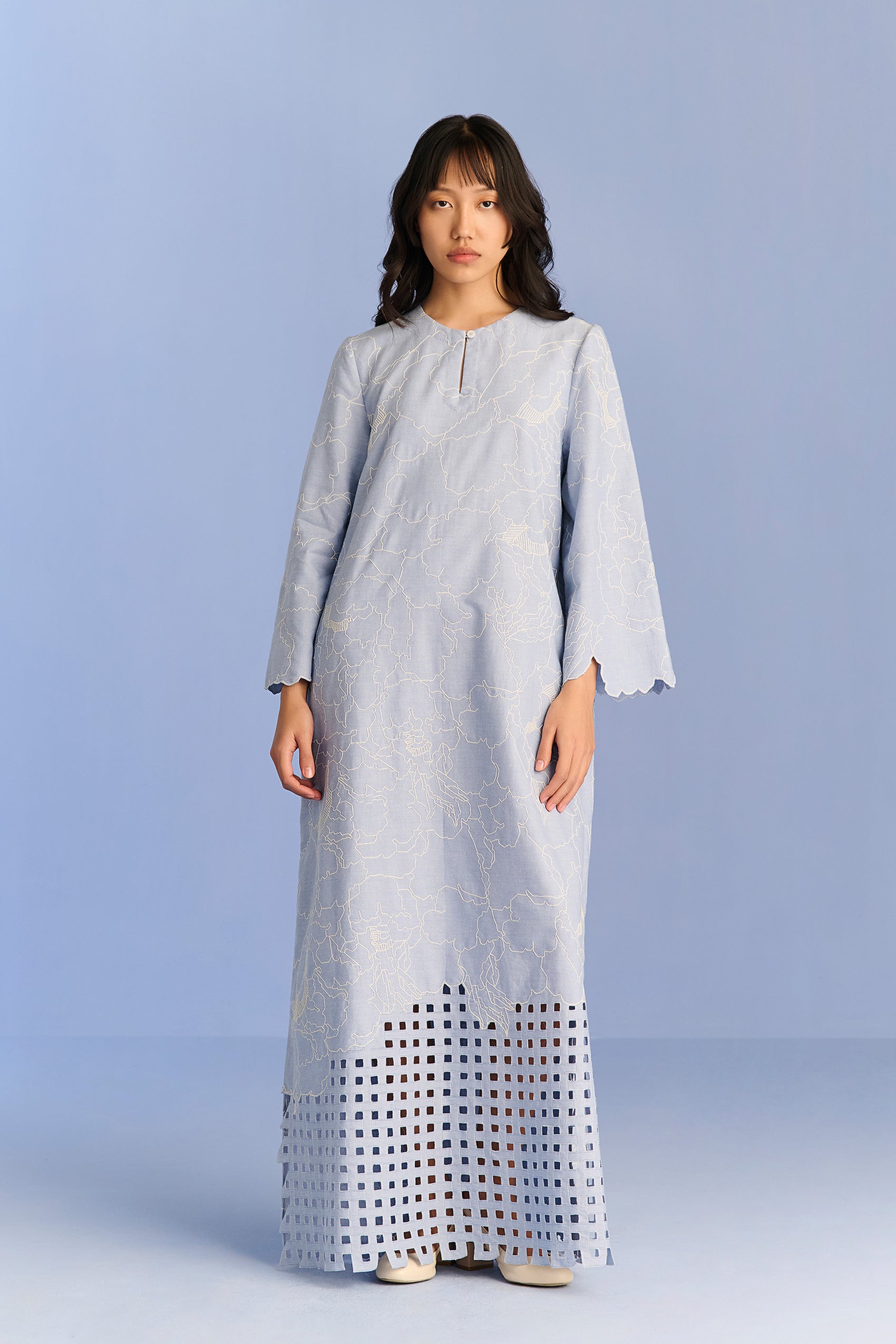 APPLIQUE' AND CUTWORK DRESS