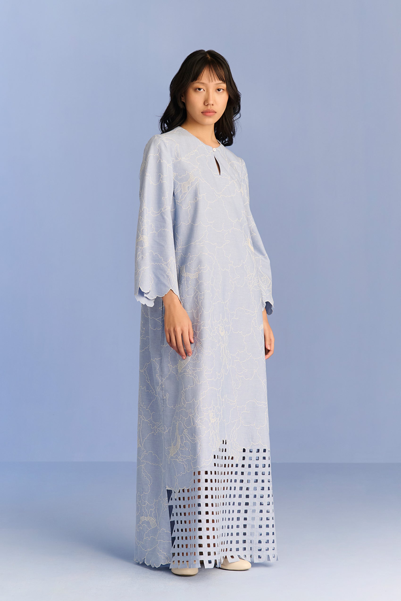 APPLIQUE' AND CUTWORK DRESS