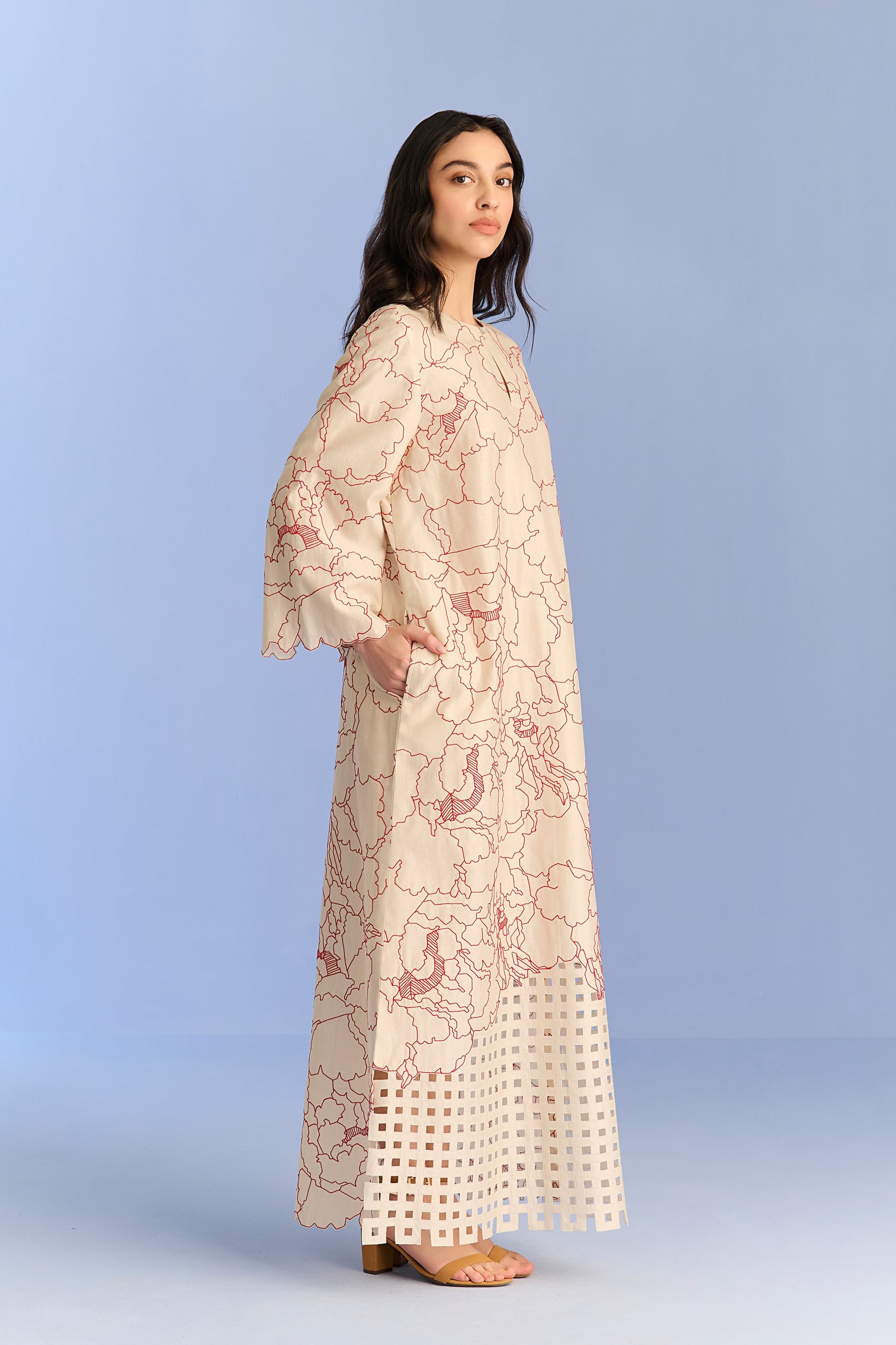 APPLIQUE' AND CUTWORK DRESS