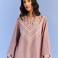 LACE APPLIQUE' AND CUTWORK DRESS