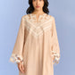 LACE APPLIQUE' AND CUTWORK DRESS