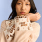 LACE APPLIQUE' AND CUTWORK DRESS