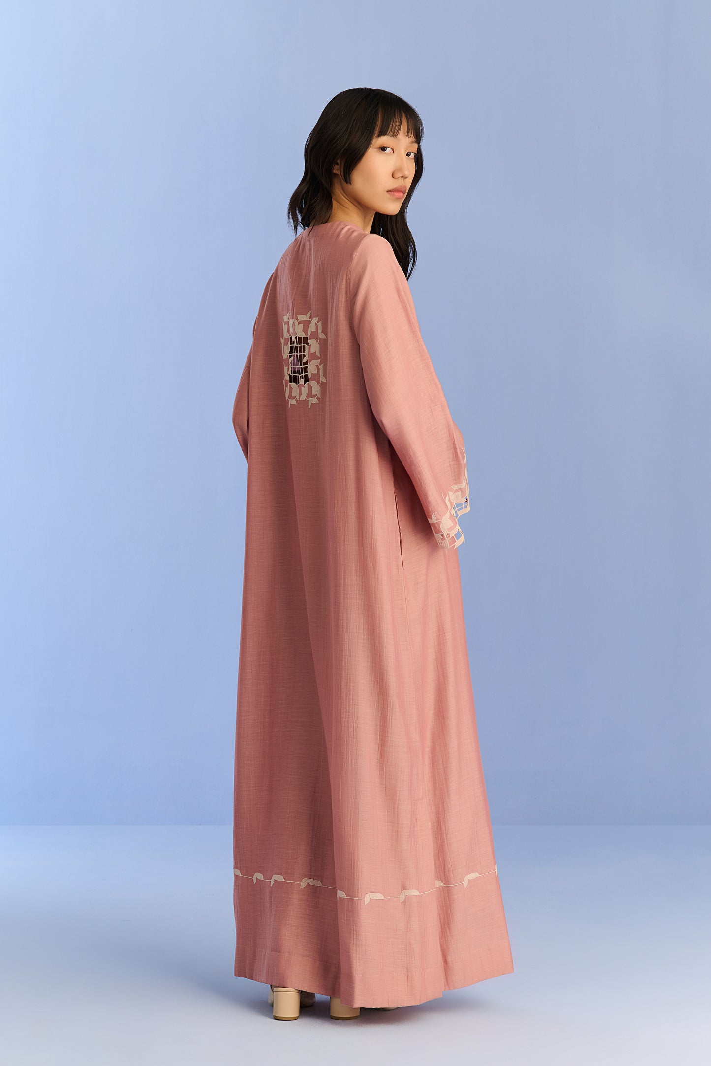 A-LINE DRESS WITH CUTWORK