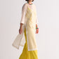 IVORY TONAL KAMEEZ WITH APPLIQUE', CUTWORK AND THREAD