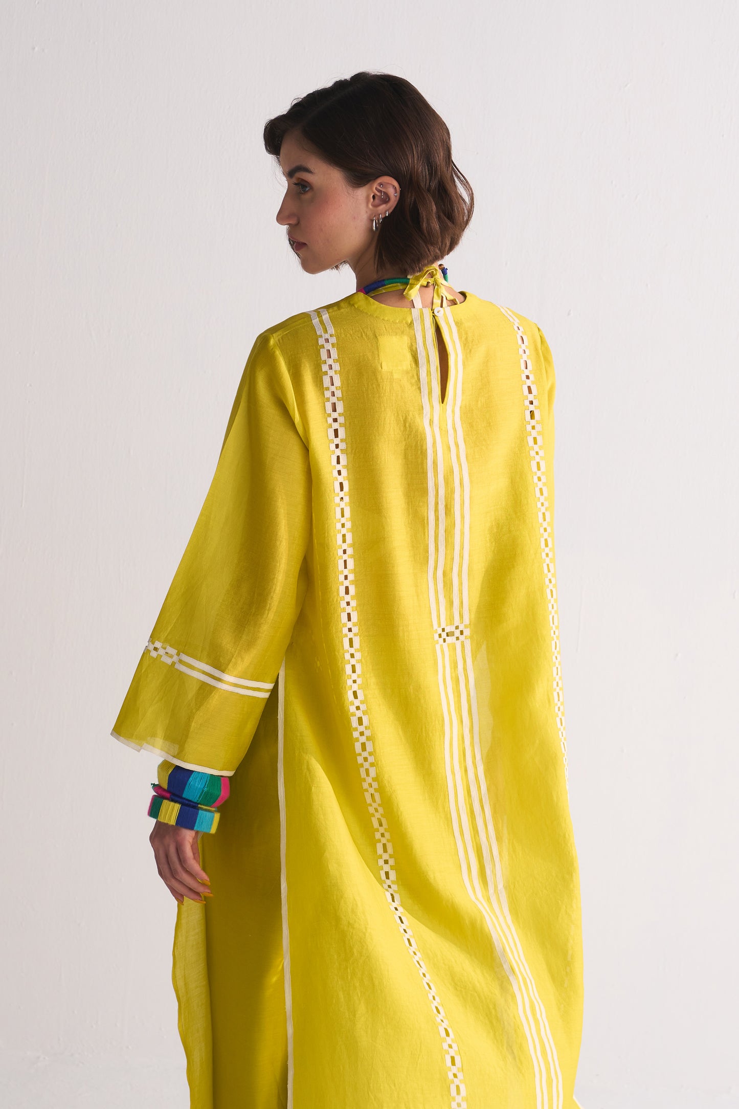 GEOMETRIC APPLIQUE' MILD A-LINE KAMEEZ