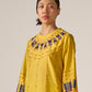 APPLIQUE' AND OUTLINE MILD A-LINE KAMEEZ