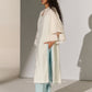 GEOMETRIC FLORAL CUTWORK MILD A-LINE KAMEEZ