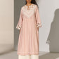 GEOMETRIC FLORAL NECK CUTWORK KAMEEZ SMV