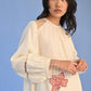 FLORAL APPLIQUE' AND CUTWORK DRESS