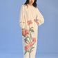 FLORAL APPLIQUE' AND CUTWORK DRESS