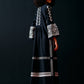 BLACK BELL SLEEVE APPLIQUE' DRESS