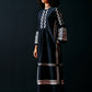BLACK BELL SLEEVE APPLIQUE' DRESS