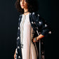 BLACK SIDE GATHER APPLIQUE' JACKET