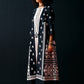 BLACK SIDE GATHER APPLIQUE' JACKET