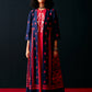 NAVY SIDE GATHER APPLIQUE' JACKET