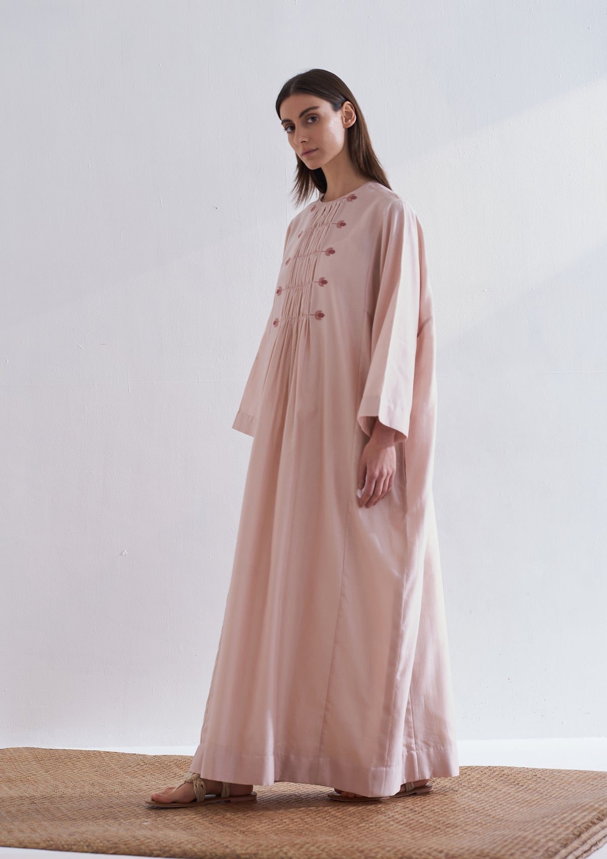 CENTER GATHER KAFTAN DRESS