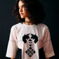 IVORY SIDE GATHER ANIMAL DRESS