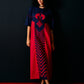 NAVY SIDE GATHER ANIMAL DRESS