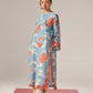 WAVE AND FISH APPLIQUE' DROP SHOULDER KAMEEZ