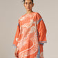 DRAGON PRINT AND CUTWORK DROP SHOULDER KAMEEZ