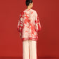 FLORAL PRINT AND CUTWORK KAFTAN SHIRT