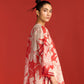 FLORAL PRINT AND CUTWORK KAFTAN SHIRT