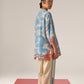 WAVE PRINT AND FISH APPLIQUE' SHIRT