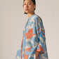 WAVE PRINT AND FISH APPLIQUE' SHIRT