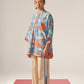 WAVE PRINT AND FISH APPLIQUE' SHIRT